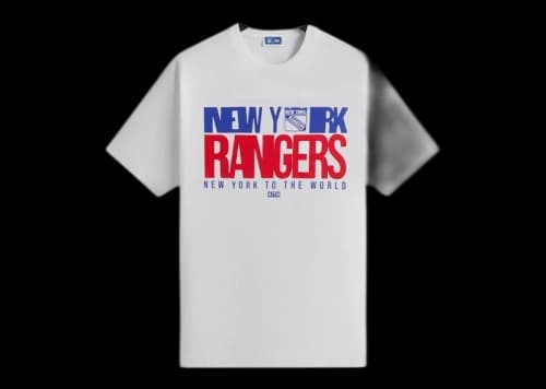 Kith x New York Rangers New York To The World Vintage Tee White