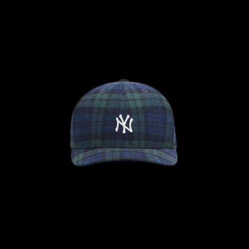Kith x New York Yankees Plaid New Era Cap Blackwatch
