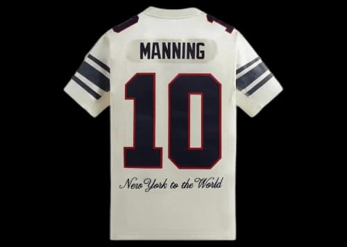 Kith x NFL Giants Mitchell & Ness Eli Manning Jersey Sandrift