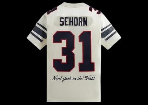 Kith x NFL Giants Mitchell & Ness Jason Sehorn Jersey Sandrift