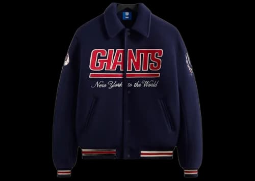 Kith x NFL Giants Wool Collared Coaches Jacket Nocturnal
