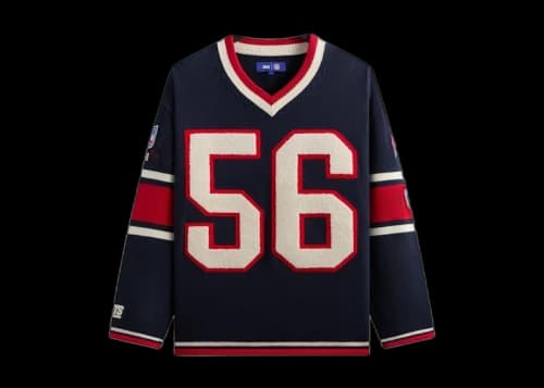 Kith x NFL New York Giants V-Neck Beau Knit Sweater Nocturnal