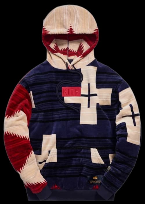 Kith x Pendleton Terry Williams Hoodie Navy/Multi