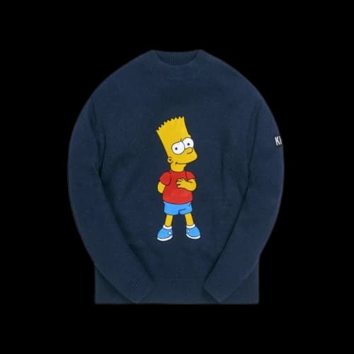 Kith x The Simpsons Bart Intarsia Sweater Navy/Multi