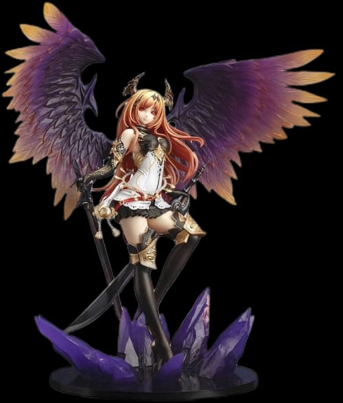 Kotobukiya Rage Of Bahamut Dark Angel Olivia Renewal Package Ver. Statue Figure Purple