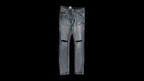 Ksubi Chitch Hypnotize Trashed Denim Jeans Dark Grey