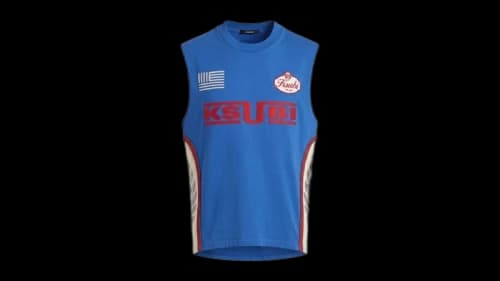 Ksubi Zoom Ekcess Cut Off T-shirt Bolt Blue