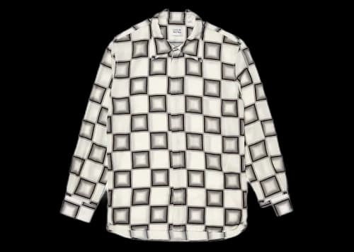 Lacoste x Ricky Regal Relaxed Fit Flowy Shirt Checkerboard