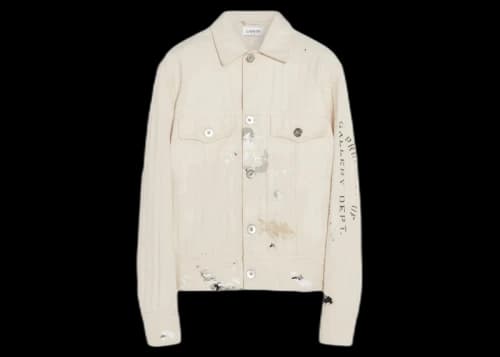 Lanvin x Gallery Dept. Denim Jacket With Paint Marks White
