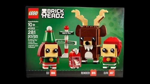 LEGO BrickHeadz Christmas Reindeer, Elf, and Elfie Set 40353