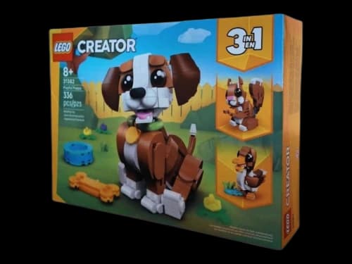 LEGO Creator 3-in-1 Cute Animals: Playful Puppy Dog Set 31382