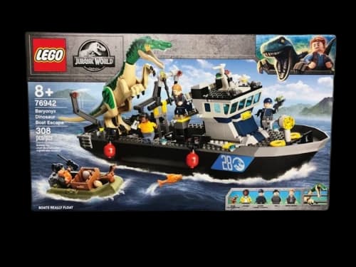 LEGO Jurassic Park Baryonyx Dinosaur Boat Escape Set 76942