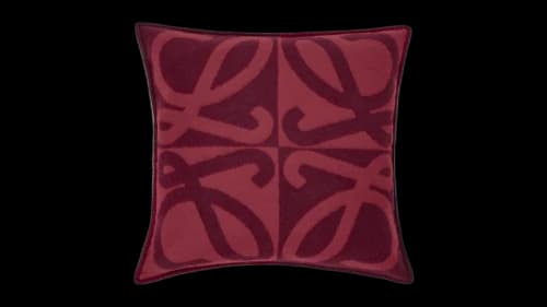 LOEWE Cusion Wool and Cashmere Burgundy/Mahogonay