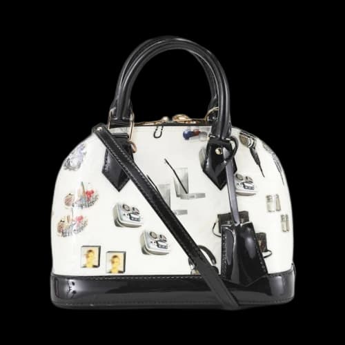 Louis Vuitton Alma Monogram Vernis Stickers BB White/Black