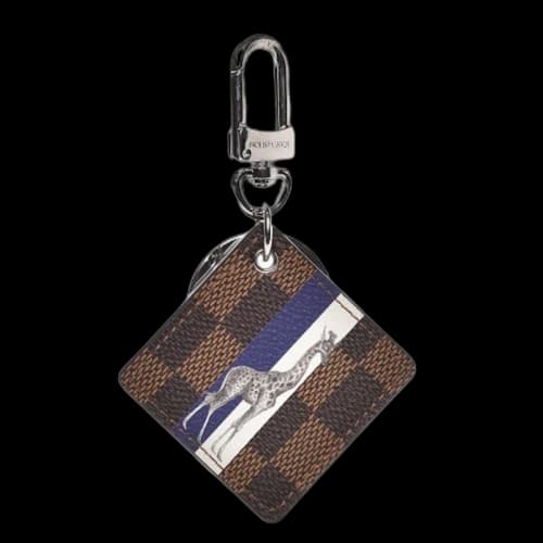 Louis Vuitton Bag Charm Illustre Damier Ebene Savane Chapman Brown