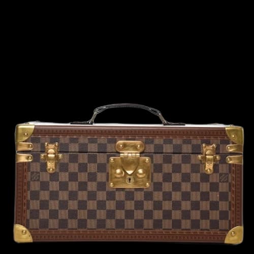 Louis Vuitton Beauty Train Case Boite Bouteilles et Glace Damier Ebene Brown