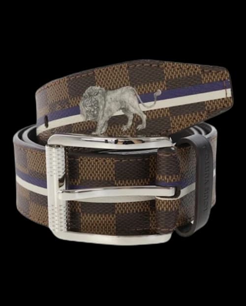 Louis Vuitton Belt Damier Ebene Savane Chapman Brown