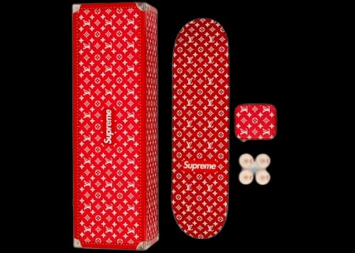 Louis Vuitton Skateboard Deck Monogram Red