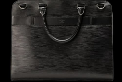 Louis Vuitton Briefcase Bassano Epi MM Black (Without Strap)