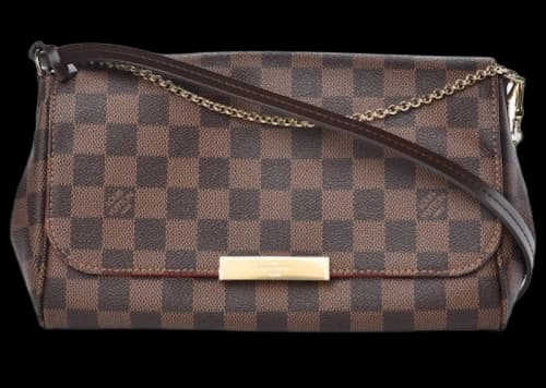 Louis Vuitton Favorite Damier Ebene MM Red Lining