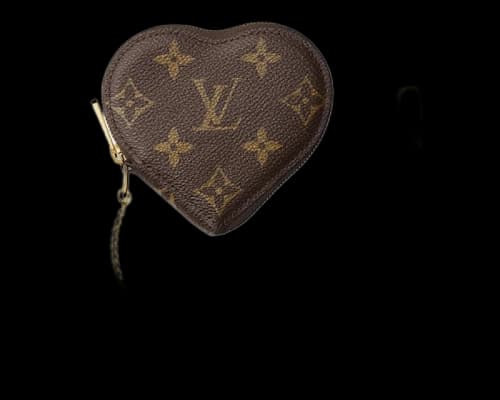 Louis Vuitton Heart Coin Purse Monogram Brown