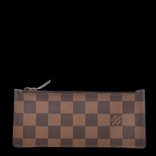 Louis Vuitton Josephine Wallet Zippered Insert Damier Ebene Brown Lining