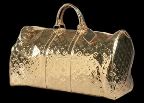 Louis Vuitton Keepall 55 Monogram Miroir Gold