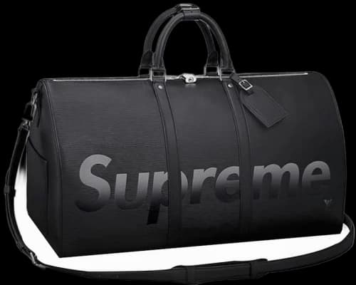 Louis Vuitton x Supreme Keepall Bandouliere Epi 55 Black