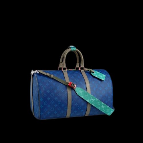 Louis Vuitton Keepall Bandouliere Monogram Outdoor 45 Pacific Blue