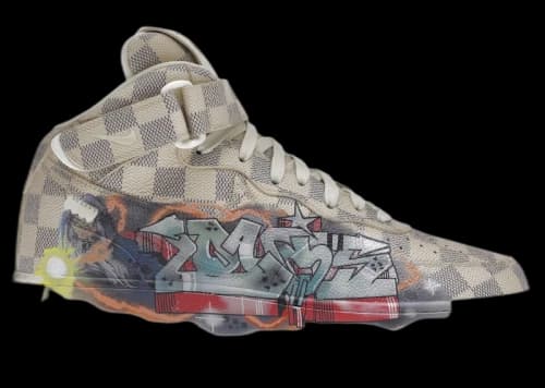 Louis Vuitton Nike Air Force 1 Mid By Virgil Abloh Graffiti