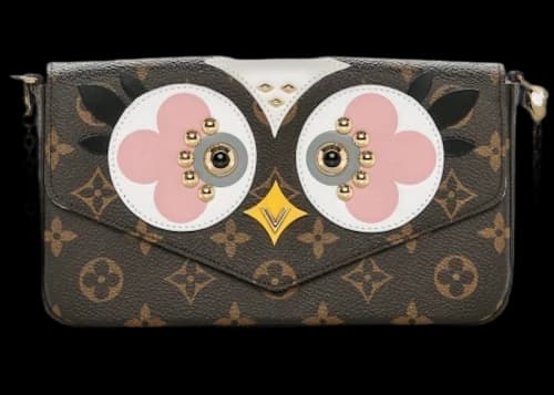 Louis Vuitton Pochette Felicie Monogram Lovely Birds Rose Ballerine Lining