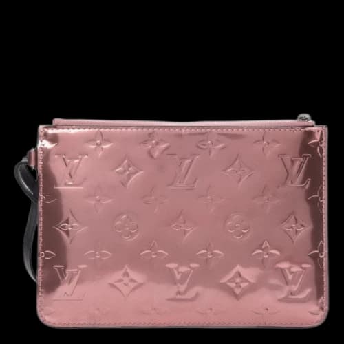 Louis Vuitton Pochette Monogram Vernis PM Metallic Rose
