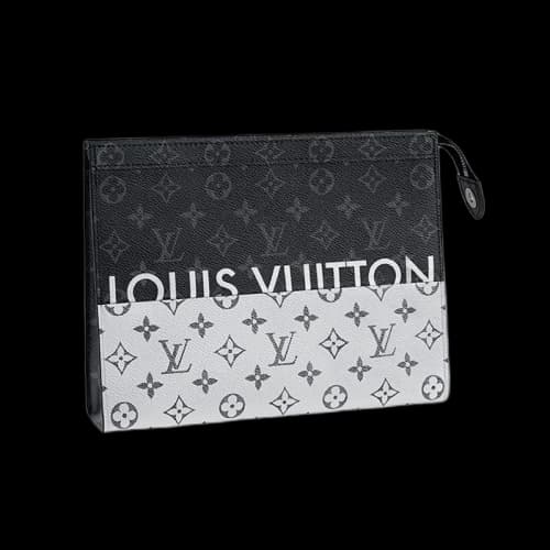 Louis Vuitton Pochette Voyage Monogram Eclipse Split Outdoor MM Black/White