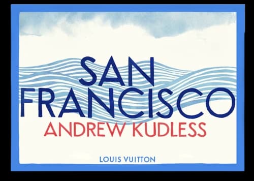 Louis Vuitton Poster Of Andrew Kudless R97073 White/Blue
