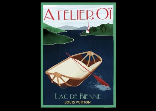 Louis Vuitton Poster Of Atelier Oi R99683 Blue/Green/Red