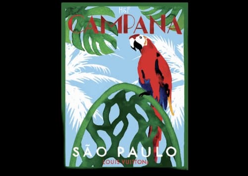Louis Vuitton Poster Of Fernando & Humberto Campana R99685 Green/Blue/Red