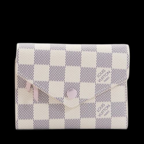Louis Vuitton Victorine Wallet Damier Azur White/Rose Ballerine