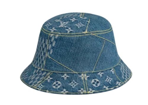 Louis Vuitton x Nigo Damier Geant Wave Monogram Hat Bleu