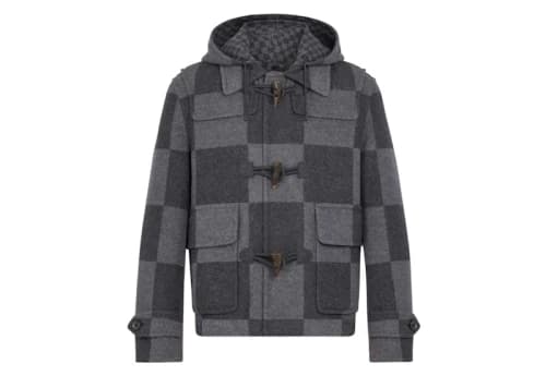 Louis Vuitton x Nigo Giant Damier Duffle Coat Gris Fonce