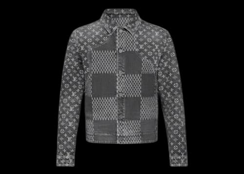 Louis Vuitton x Nigo Giant Damier Waves MNGM Denim Jacket Noir