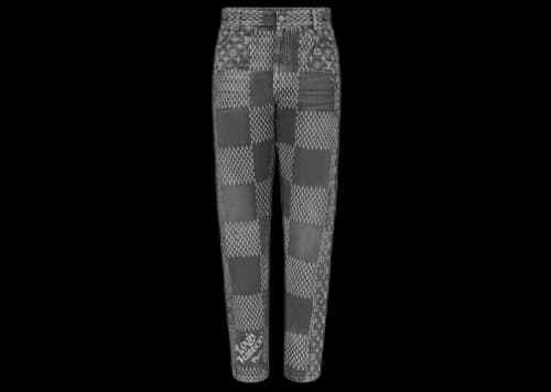 Louis Vuitton x Nigo Giant Damier Waves MNGM Denim Pants Noir