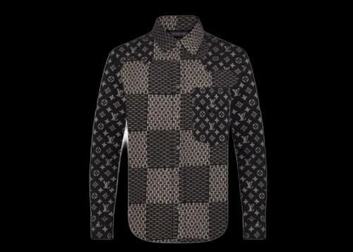 Louis Vuitton x Nigo MNGM Waves Giant Damier Flannel Shirt Charbon