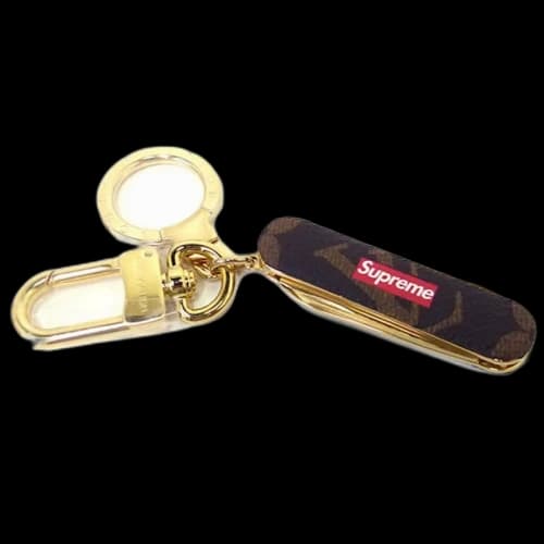 Louis Vuitton x Supreme Pocket Knife Key Chain Brown