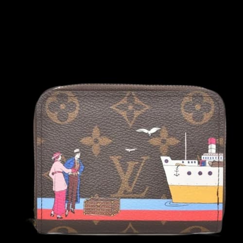 Louis Vuitton Zippy Coin Purse Illustre Transatlantic Monogram Brown