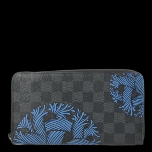 Louis Vuitton Zippy Organizer Wallet Christopher Nemeth Rope Damier Graphite Blue Multicolor