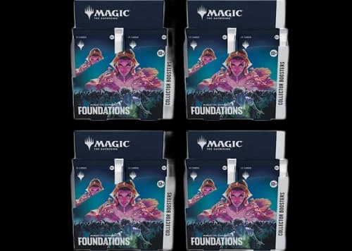 Magic: The Gathering Foundations Collector Booster Display Booster Box 4x Lot