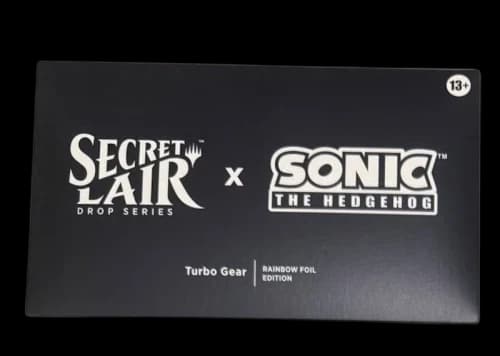 Magic: The Gathering Secret Lair Series Sonic The Hedgehog Turbo Gear Rainbow Foil