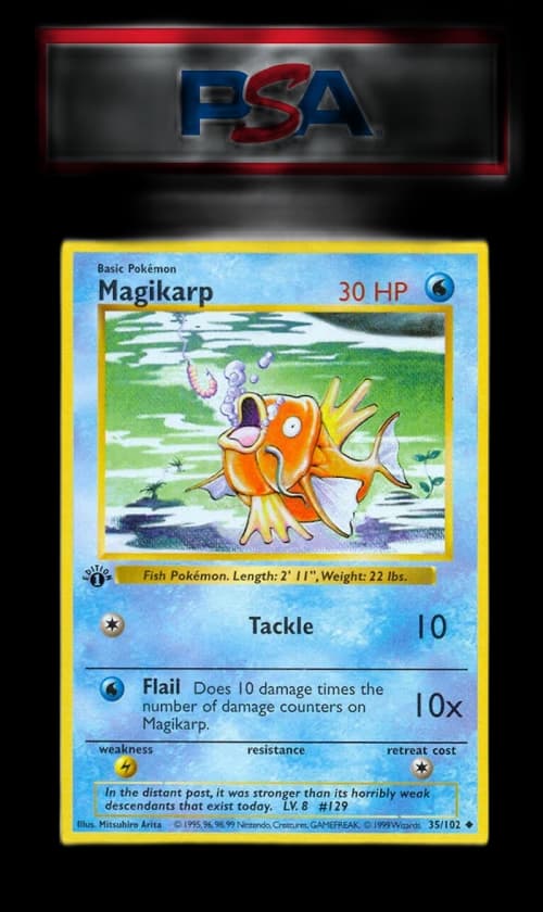 Magikarp 1999 Pokemon TCG Base Set 1st Edition #35/102 (PSA or BGS Graded)