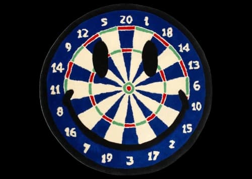 Market Smiley Dartboard Rug