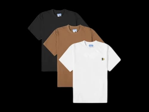 Market Smiley T-shirt (3 Pack) White/Black/Brown